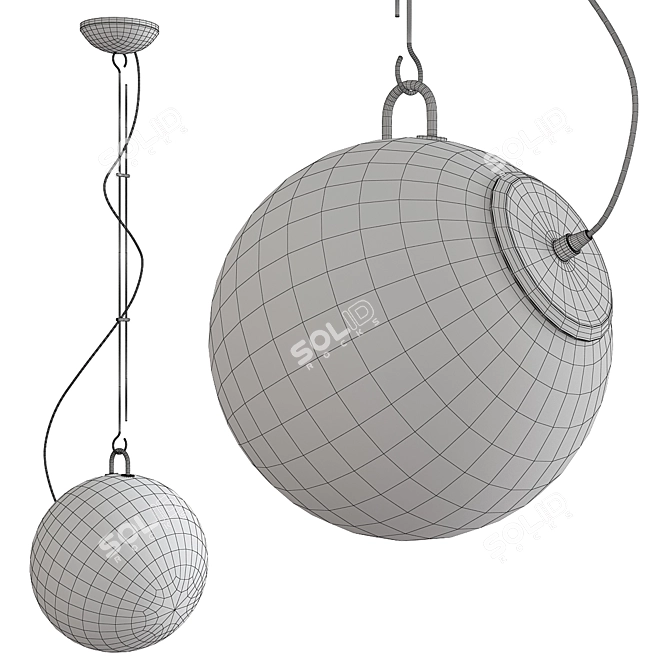 Miconos Chrome Pendant Light by Artemide 3D model image 2