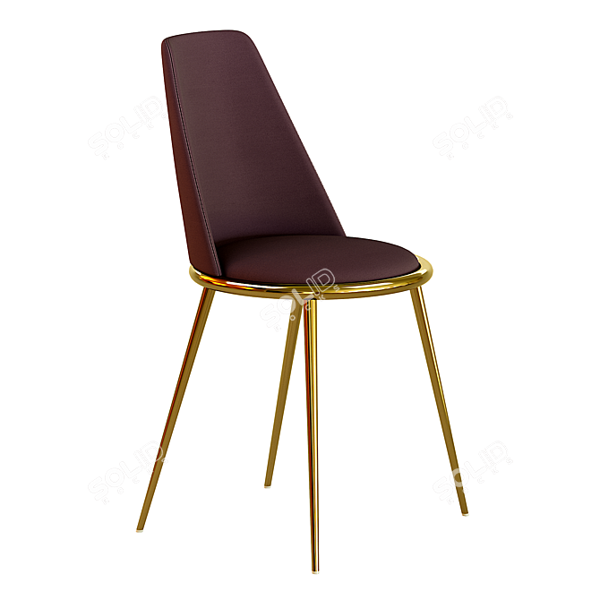AURORA Contemporary Padded Chair 3D model image 3