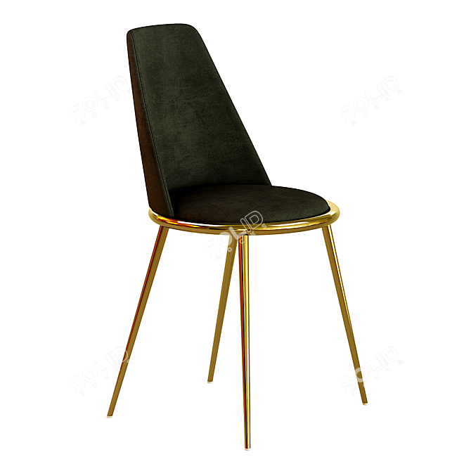 AURORA Contemporary Padded Chair 3D model image 4