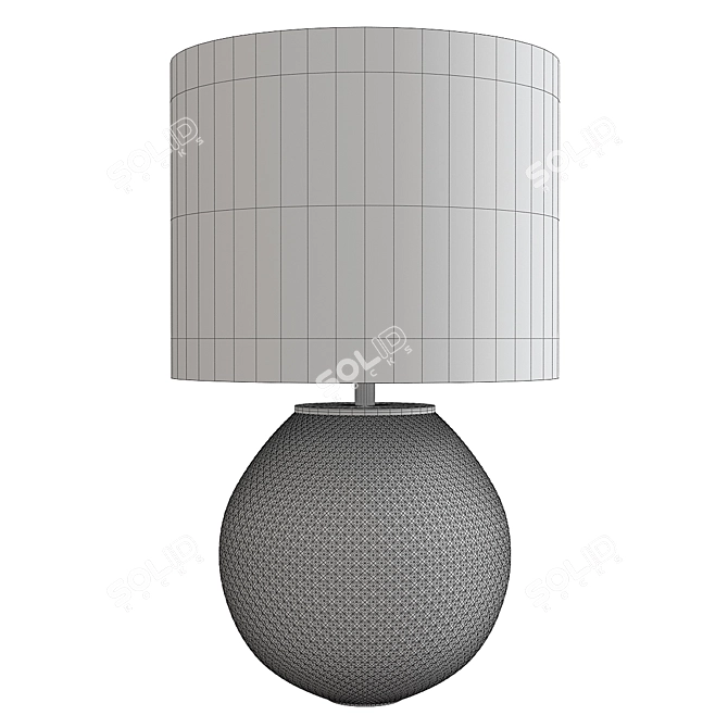 Elegant Gray Glass Table Lamp 3D model image 2