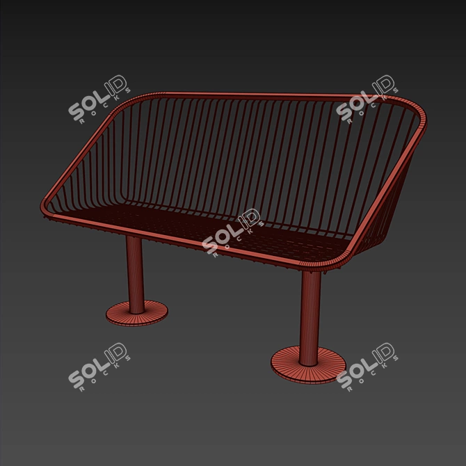 Korg Park Bench: Outdoor Seating Elegance 3D model image 12