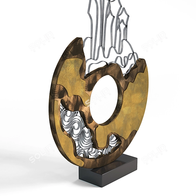 Contemporary Metal Interior Sculptures 3D model image 5