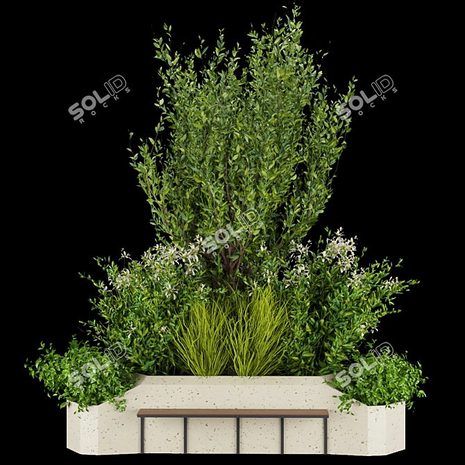 Urban Outdoor Bench - Collection Plant Vol 251 3D model image 3