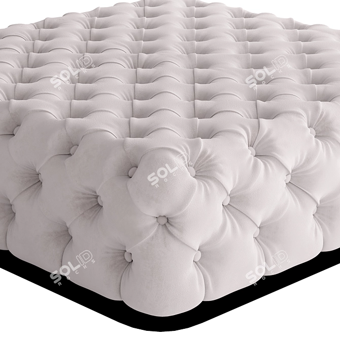 Italian Square Pouf: Stylish and Versatile 3D model image 2