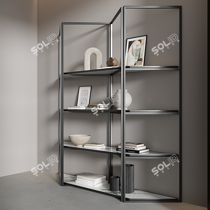 Charme Deluxe Opera Bookcase: Elegant, Durable Design 3D model image 4