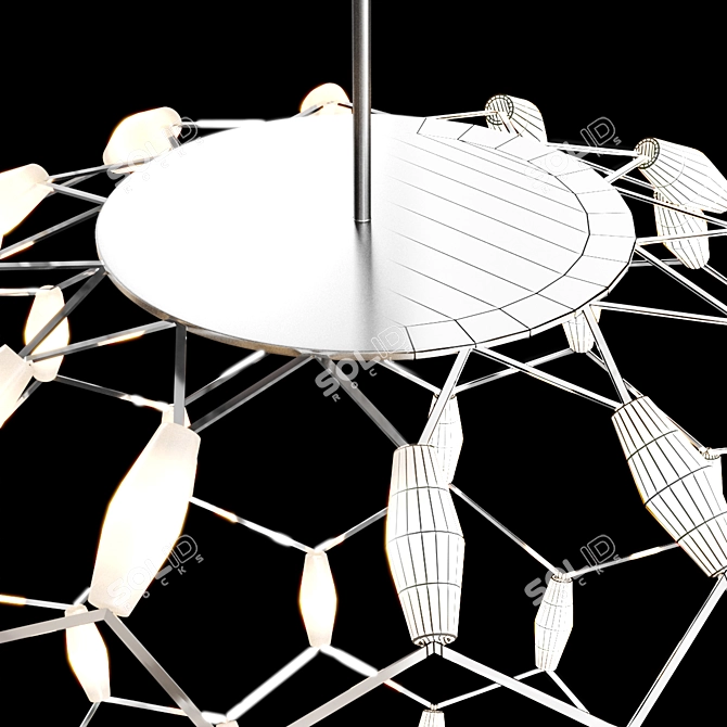 Elegant Marlin Chandelier: Illuminating Brilliance 3D model image 4