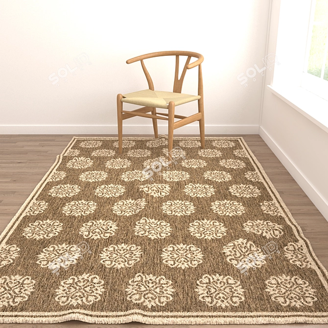 Versatile Rug Set: 8 Stunning Designs 3D model image 5