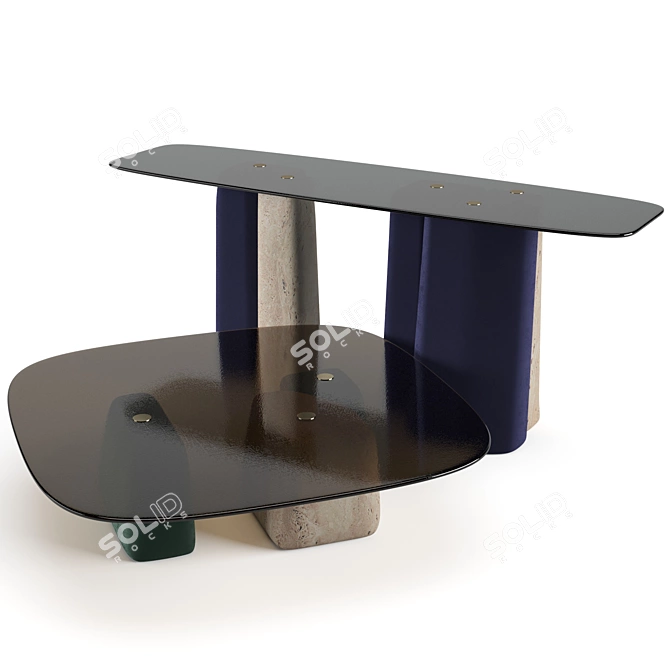 Fany Coffee Tables Set: Stylish and Functional 3D model image 6