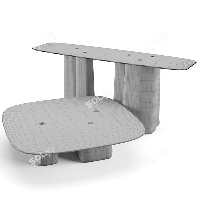 Fany Coffee Tables Set: Stylish and Functional 3D model image 7