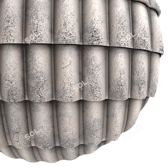 Roof Tile Materials: Decorative Artisan Wall Tile, 4k 3D model image 3