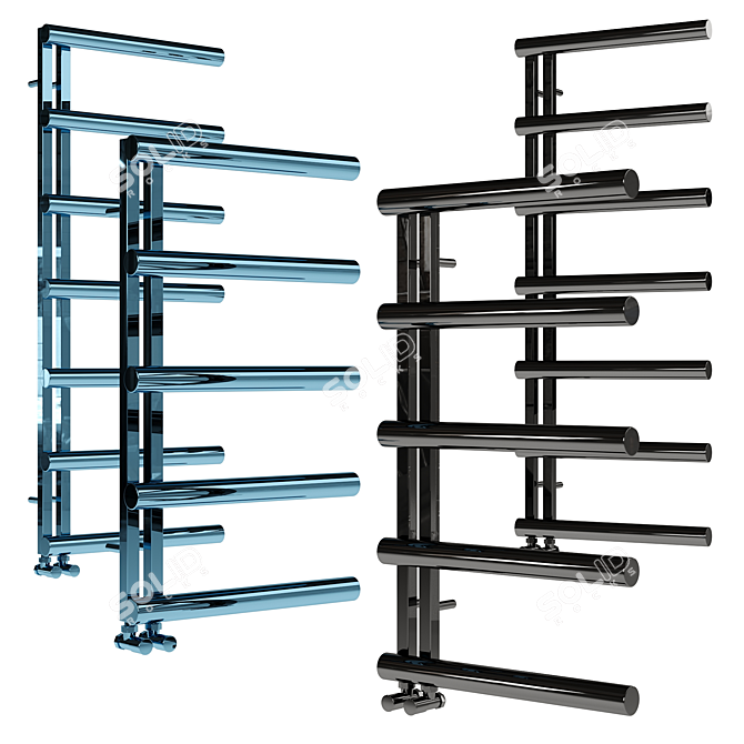 Sleek Stainless Towel Warmer 3D model image 2