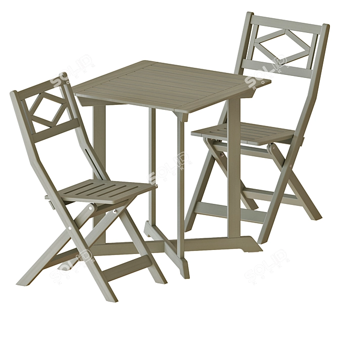 Modern Outdoor Table and Chairs Set 3D model image 1