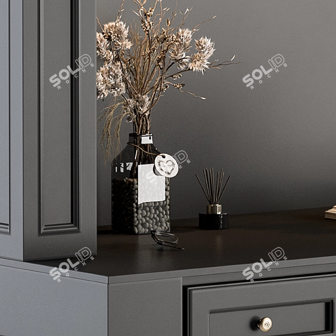  Classic Black Office Furniture 3D model image 2