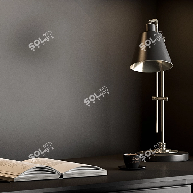  Classic Black Office Furniture 3D model image 5