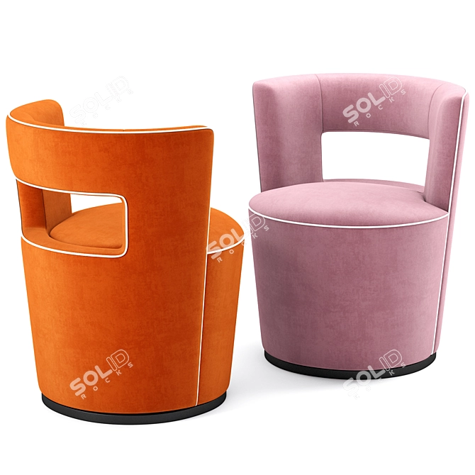 Elegant Swift Swivel Chair: Luxurious Comfort 3D model image 4