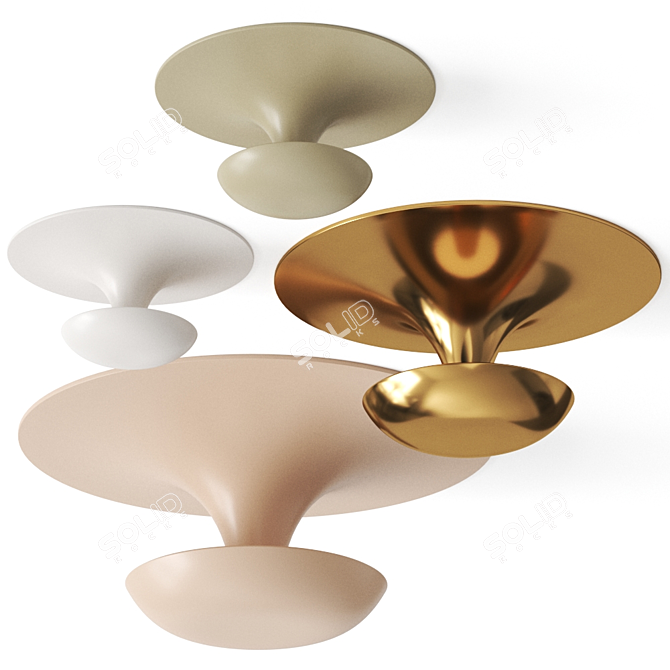 Contemporary Funnel Ceiling Lamp 3D model image 3