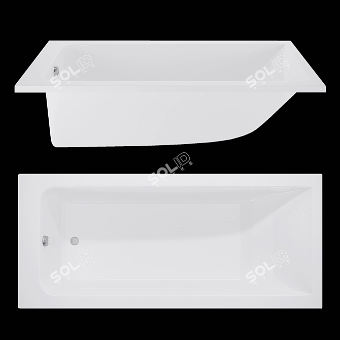 Luxurious TONI ARTI Pietra Bathtub 3D model image 1