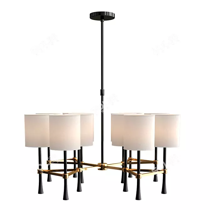 Elegant Leland Chandelier: Illuminate in Style 3D model image 1