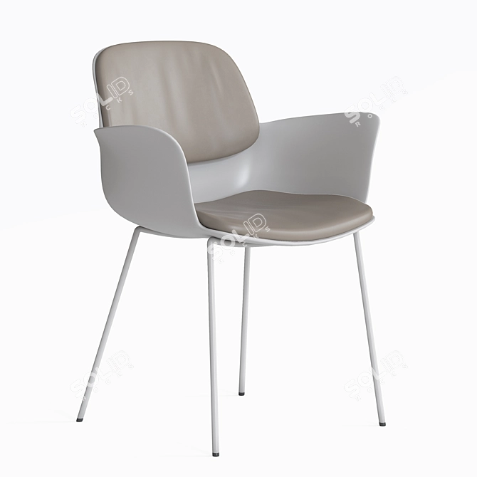 Natuzzi NANÀ: Stylish Fabric Chair 3D model image 1