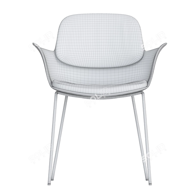 Natuzzi NANÀ: Stylish Fabric Chair 3D model image 3