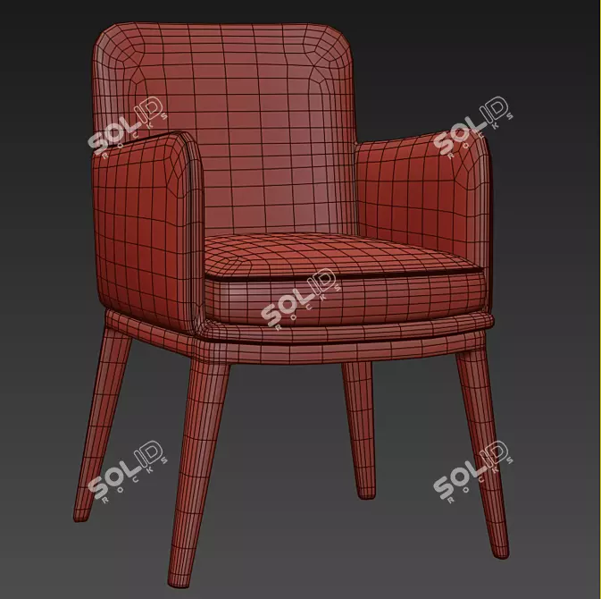 Cassoni Candy Chair: Italian Designed Sweet Seating 3D model image 2