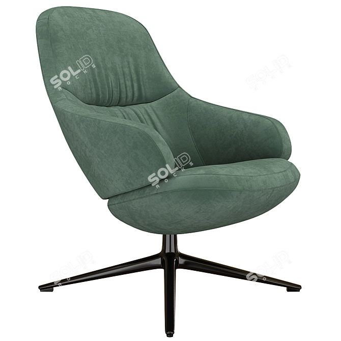 Arper Aston Low Backrest - Versatile and Stylish 3D model image 1