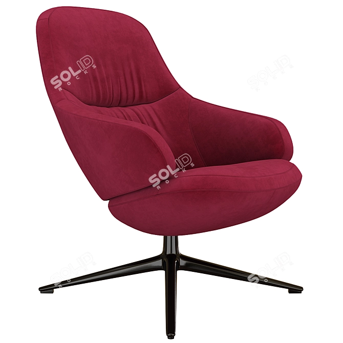 Arper Aston Low Backrest - Versatile and Stylish 3D model image 3