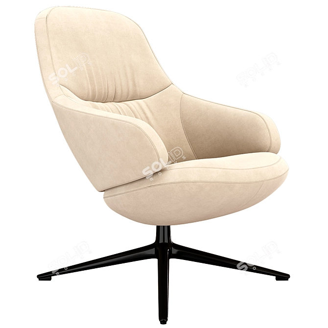 Arper Aston Low Backrest - Versatile and Stylish 3D model image 5