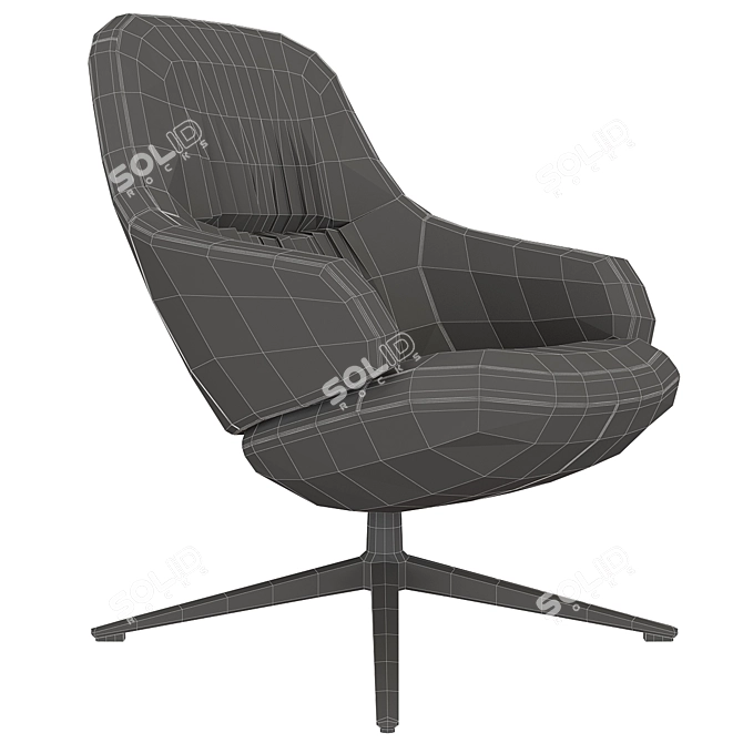 Arper Aston Low Backrest - Versatile and Stylish 3D model image 6