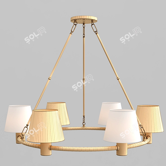 Dazzling Dahlia Chandelier Collection 3D model image 5