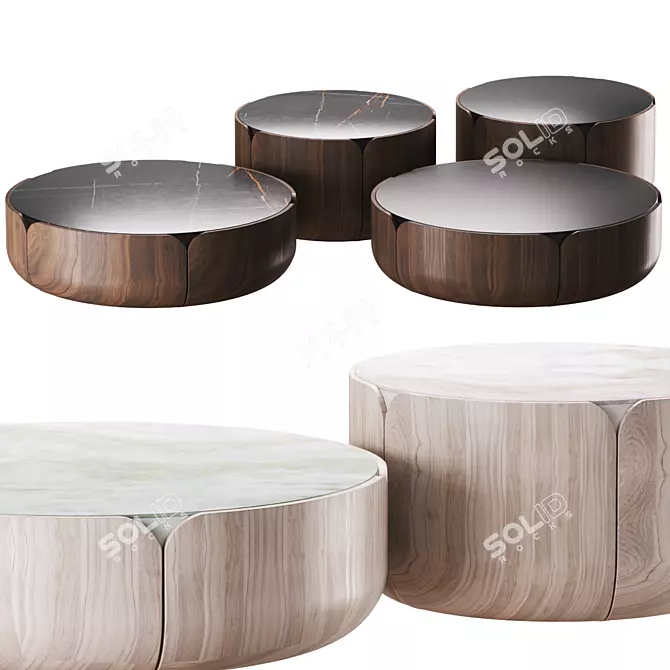 BLOOM Tables: Modern Elegance in 6 Designs 3D model image 1