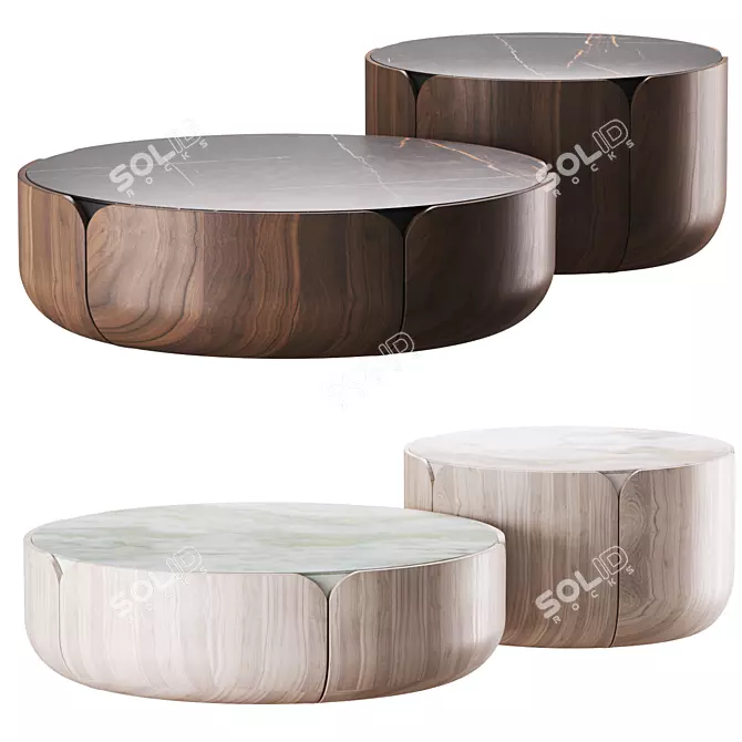 BLOOM Tables: Modern Elegance in 6 Designs 3D model image 2