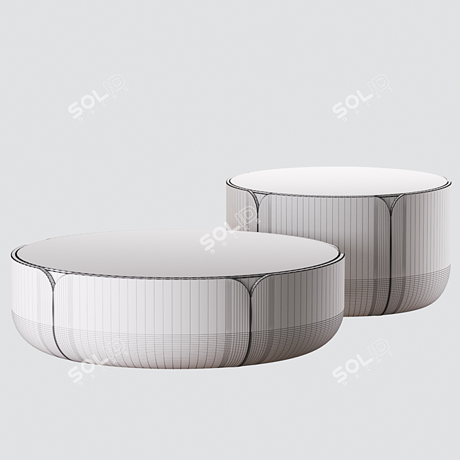 BLOOM Tables: Modern Elegance in 6 Designs 3D model image 4