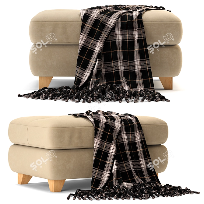 SK Design VITTORIO MT Pouf: Stylish and Versatile 3D model image 1