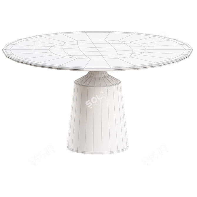 Sleek Yoda Keramik Dining Table 3D model image 2