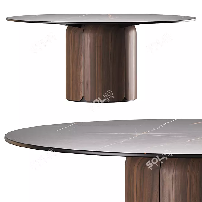 Elegant Bloom Table: Milla & Milli 3D model image 1
