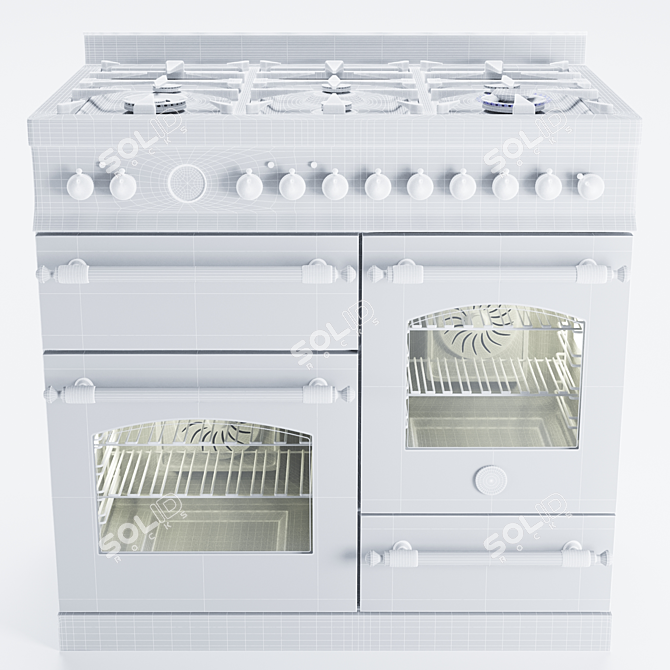 Bertazzoni Heritage Triple Oven - Elegant 6-Burner Electric 3D model image 7
