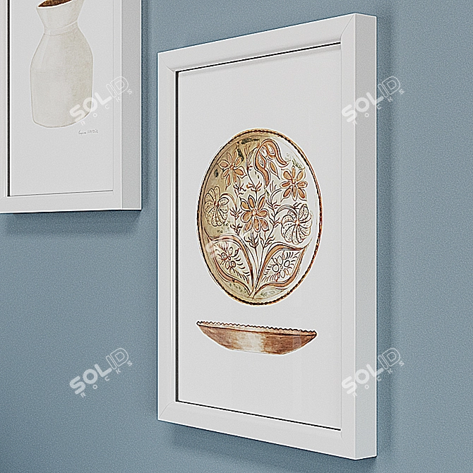 Kitchen Art Set: 5 Different Frame Colors 3D model image 5