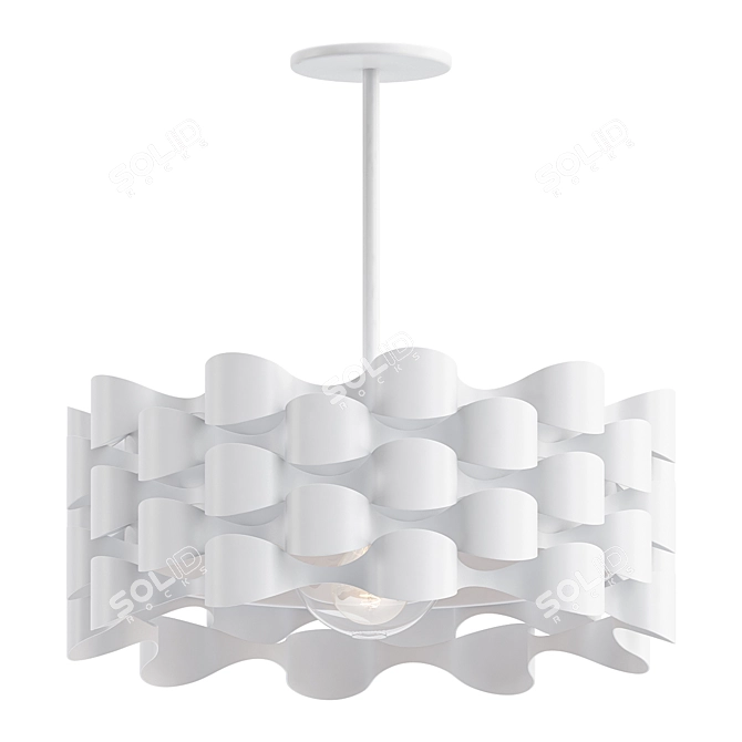 Coastal Current LED Flush Mount 3D model image 1