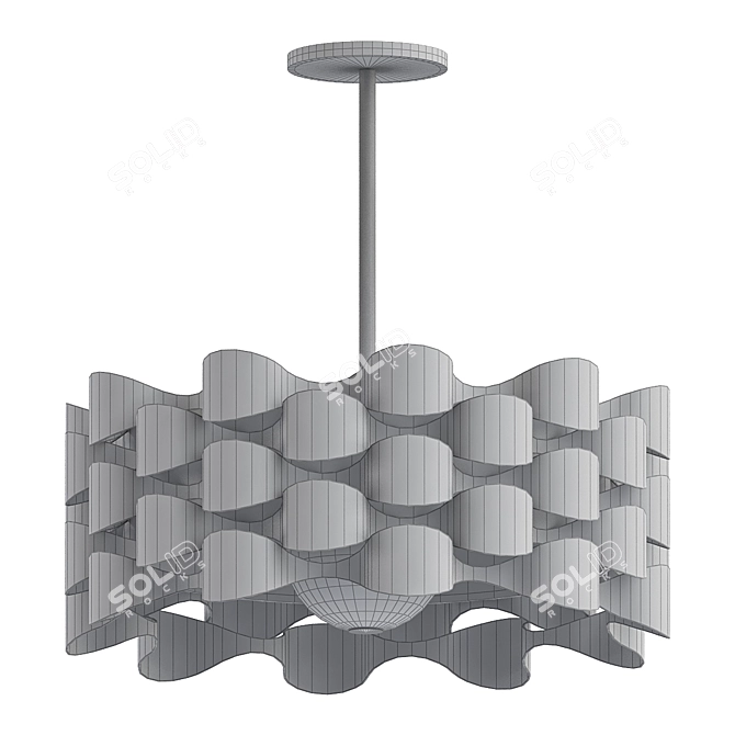 Coastal Current LED Flush Mount 3D model image 2