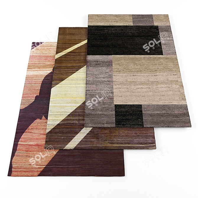 6 High-Resolution Rugs Set 3D model image 1