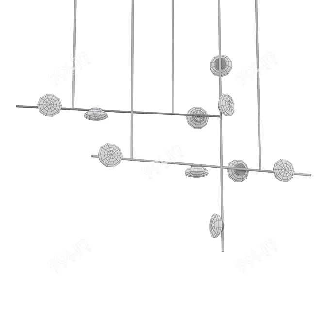 Stunning Double Chandelier: CETO 3D model image 2