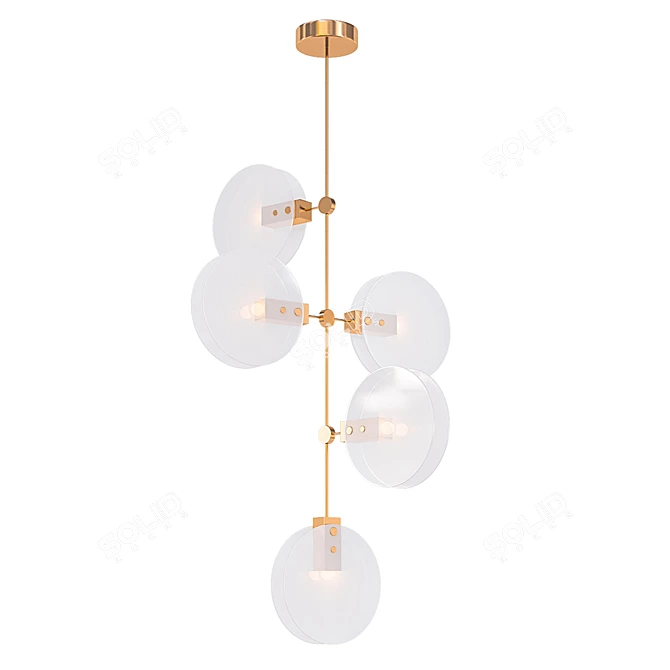 Cosmic Elegance: NEBULAE Pendant 3D model image 1