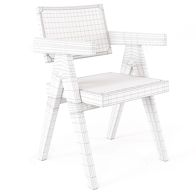 Modern Office Chair: Pierre Jeanneret for Cassina 3D model image 2