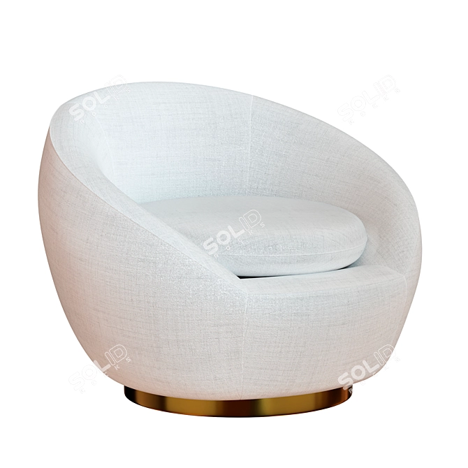 Barrel Celer Swivel Chair: Sleek and Stylish 3D model image 1