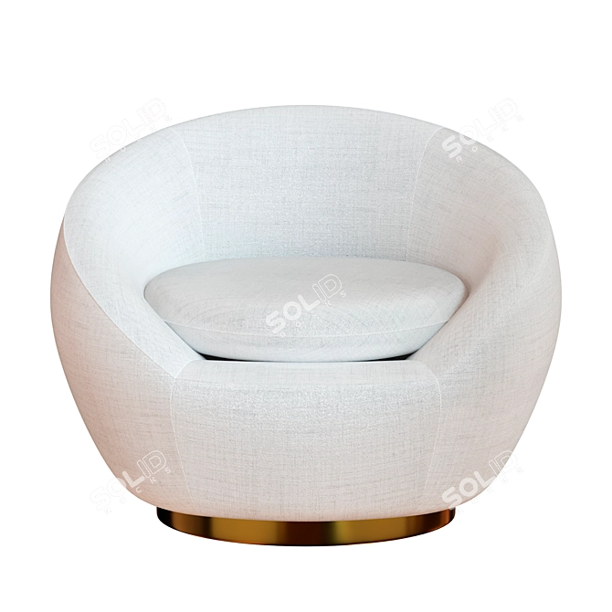 Barrel Celer Swivel Chair: Sleek and Stylish 3D model image 2