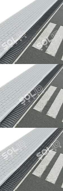 Versatile Road Tray for Curbs and Sidewalks 3D model image 3