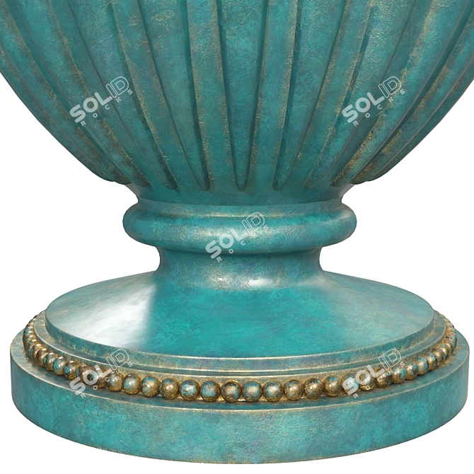 Vintage Gold Patina Vase 3D model image 5