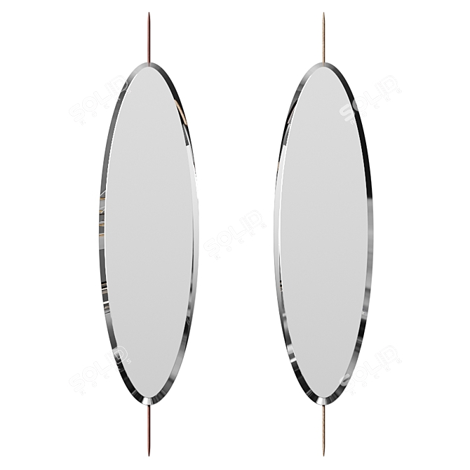 Modern Oval Wall Mirror: Alva 3D model image 1