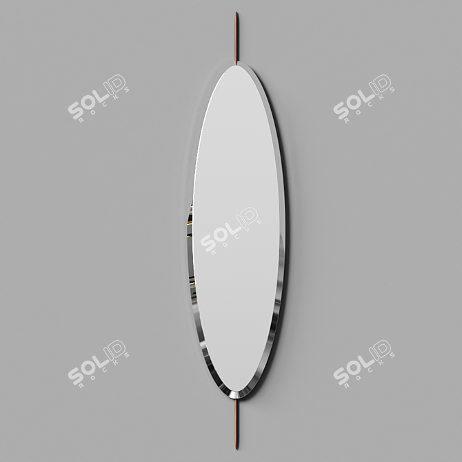 Modern Oval Wall Mirror: Alva 3D model image 3